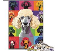 Jigsaw Puzzles for Adults 1000 Pieces Poodle Collage, for Educational Game Challenge Toy Enhance Memory for Age 14 (Size 50x75cm)