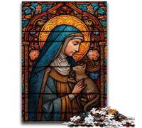 Jigsaw Puzzles for Adults 1000 Pieces Portrait of Mary The Mother for And 14 Years And over Impossible Game Christmas Birthday Gift 26x38cm