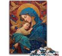 Jigsaw Puzzles for Adults 1000 Pieces Portrait of Mary The Mother Toys Educational Games Stress Relieving Suitable for Desktop Decoration 50x75cm