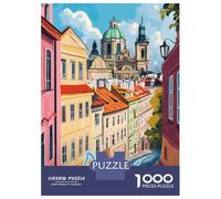 Jigsaw Puzzles for Adults 1000 Pieces Prague Cityscape Jigsaw Puzzle Relaxing Games Precision Cutting Unique Birthday And Xmas Gifts 52x38cm/1000pcs