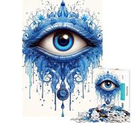 Jigsaw Puzzles for Adults 1000 Pieces Protective Evil Eye Fun Activities at Home Improve Memory Practical Game for And from 14 Years And over (38x52cm)