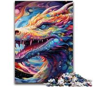 Jigsaw Puzzles for Adults 1000 Pieces Psychedelic Art Dragon Puzzles for Teenagers,deal As Gifts for The Whole Family for Ages 14+ (26x38cm)