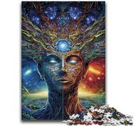 Jigsaw Puzzles for Adults 1000 Pieces Psychedelic Face Brain Intelligence Challenge Addictive Toys Birthday Present, Gifts, Wall Art 26x38cm