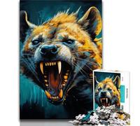 Jigsaw Puzzles for Adults 1000 Pieces Psychedelic The Hyena,Educational Games Home Decoration Birthday Present,Gifts,Wall Art (75x50cm)