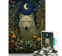 Jigsaw Puzzles for Adults 1000 Pieces Psychedelic Wolf Puzzles for Adults,Stress Reliever Staycation Kill Time Enhance Love between Couples (size 75x50cm)