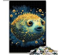 Jigsaw Puzzles for Adults 1000 Pieces Pufferfish Fish Animal, Educational Games Home Decoration Is Ideal As A Gift for The Whole Family (Size 50x75cm)