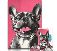 Jigsaw Puzzles for Adults 1000 Pieces Pug 1000 Piece Jigsaw,Fun Games Every Piece Is Unique - Challenging Family Fun Game 26x38cm