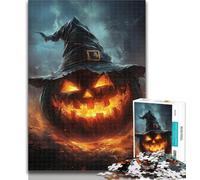 Jigsaw Puzzles for Adults 1000 Pieces Pumpkin Halloween Puzzles for Teenagers,Challenging Game Gifts for Is Ideal As A Gift for The Whole Family 50x75cm