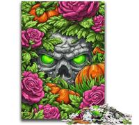 Jigsaw Puzzles for Adults 1000 Pieces Pumpkin Skeleton Challenging Game Toys Deal As Gifts for The Whole Family for Ages 14+ 50x75cm