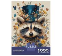 Jigsaw Puzzles for Adults 1000 Pieces Raccoon The Fancy Bandit Jigsaw Puzzle Relaxing Games Difficult Hard Challenging To Complete 70x50cm/1000pcs
