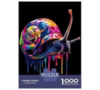 Jigsaw Puzzles for Adults 1000 Pieces Rainbow Snail Drip Art Puzzles for Adults Family Games Difficult Hard Challenging To Complete 70x50cm/1000pcs