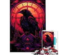 Jigsaw Puzzles for Adults 1000 Pieces Raven at The End of Time Adult Puzzles Relax Games Difficult Hard Gifts for Friends And Family (Size 38x26cm)
