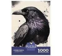 Jigsaw Puzzles for Adults 1000 Pieces Raven Illustration Puzzles for Adults Relaxing Games Presents for Women Challenging Game Gifts 38x26cm/1000pcs