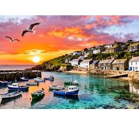 Jigsaw Puzzles for Adults 1000 Pieces, Recycled Paper Jigsaw Puzzle 1000 Pieces - Fun, Difficult & Challenging Family Game for The Whole for Women, Gifts for Men, 70 * 50 cm, Theme: Harbor Sunset
