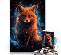 Jigsaw Puzzles for Adults 1000 Pieces Red Fox Mysterious Schwierig und herausfordernd Heimdekoration52x38cm