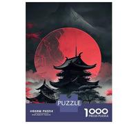 Jigsaw Puzzles for Adults 1000 Pieces Red Moon Japan (2) Puzzles for Adults Relaxing Games Presents for Women Challenging Game Gifts 38x26cm/1000pcs