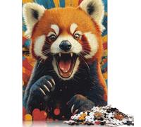 Jigsaw Puzzles for Adults 1000 Pieces Red Panda Roar Jigsaw Puzzle Wooden Puzzle Suitable for Adults And over 18 Years Old Family Puzzle Game 1000pcs (75x50cm)