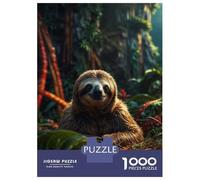 Jigsaw Puzzles for Adults 1000 Pieces Resting Three Toed Sloth Jigsaw Puzzle Relaxing Games Precision Cutting Unique Birthday And Xmas Gifts 70x50cm/1000pcs