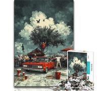Jigsaw Puzzles for Adults 1000 Pieces Retro Cars Puzzles,Vibrant And Unique Design Relaxing & Challenging Puzzle Experience (size 38x26cm)