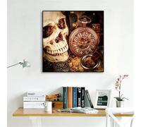 Jigsaw Puzzles for Adults 1000 Pieces,Retro Skull Pocket Watch jigsaw Puzzle 26x26 inch Challenging puzzles,DIY Puzzles for Home Decoration,Family Puzzle Perfect for Game