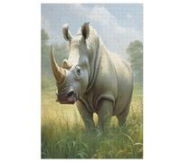 Jigsaw Puzzles for Adults 1000 Pieces Rhino Wooden Puzzle Relaxing Game Brain Teasers 78×53cm