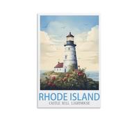 Jigsaw Puzzles for Adults 1000 Pieces Rhode Island Castle Hill Lighthouse Challenging Game Toys, Impossible Puzzle, Family Decoration Puzzle 52x38cm