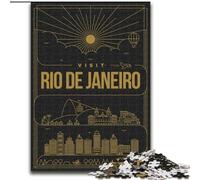 Jigsaw Puzzles for Adults 1000 Pieces Rio De Janeiro Brazil, Learning Educational Toys Unique Birthday And Gifts for Age 14+ 50x75cm