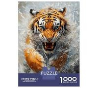 Jigsaw Puzzles for Adults 1000 Pieces Roaring Tiger Painting Adult Jigsaw Puzzle Toy Wall Decor Difficult Hard Gifts for Friends And Family 52x38cm/1000pcs