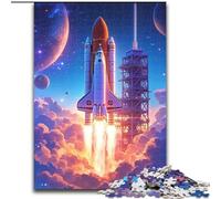 Jigsaw Puzzles for Adults 1000 Pieces Rocket Launch, Train Your Brain And Hands Unique Birthday And Gifts for Age 14+ (size 26x38cm)