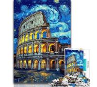 Jigsaw Puzzles for Adults 1000 Pieces Roman Colosseum at Night Adult Jigsaw,is Ideal As Gifts for The Whole Family Suitable for And 14 (size 38x26cm)