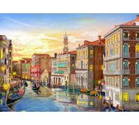 Jigsaw Puzzles for Adults 1000 Pieces, Romantic Venice Interlock Perfectly No Dust, Home Decors Family Challenge Toys for Men Women Elders Seniors (27.5"x19.6"), 1:1 Poster