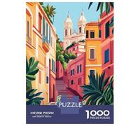 Jigsaw Puzzles for Adults 1000 Pieces Rome Italy Cityscape Puzzles for Adults Relaxing Games Presents for Women Challenging Game Gifts 38x26cm/1000pcs