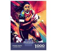 Jigsaw Puzzles for Adults 1000 Pieces Rugby Women Player in Action Puzzles for Adults Brain Teaser Game Staycation Kill Time Birthday Present, Gifts, 38x26cm/1000pcs
