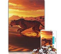 Jigsaw Puzzles for Adults 1000 Pieces Running Cheetah Jigsaw,learning Educational for Is Ideal As A Gift for The Whole Family (size 75x50cm)