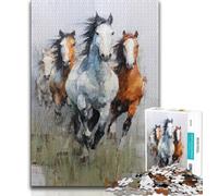 Jigsaw Puzzles for Adults 1000 Pieces Running Horse Adult Jigsaw,Challenging Family Activity Games DIY Toy for Home Wall Decor Gifts (size 38x26cm)