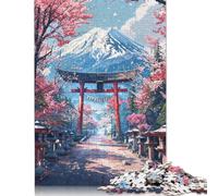 Jigsaw Puzzles for Adults 1000 Pieces Sacred Sakura Path to Fuji Jigsaw Puzzle Adult Creative Puzzles Brain Teaser Puzzles For Adults And Teenagers Gifts 1000pcs (75x50cm)