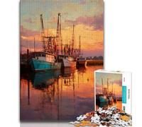 Jigsaw Puzzles for Adults 1000 Pieces Sailboat Oil Painting Teenager Jigsaw,Fun Present & Activity for Home,Toy for Rainy Days (size 75x50cm)