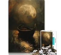 Jigsaw Puzzles for Adults 1000 Pieces Sailboat Painting Teenager Jigsaw,Interesting Stress Reduction Parent-child Interaction 26x38cm