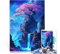 Jigsaw Puzzles for Adults 1000 Pieces Sakura Dreamscape Temple Schwierig Schwer Tolles Geschenk für Spiele38x26cm