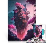 Jigsaw Puzzles for Adults 1000 Pieces Sakura Mountain Temples Für Familienspaß Geburtstagsgeschenk, Geschenke, Wandkunst52x38cm