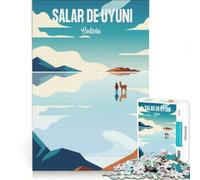 Jigsaw Puzzles for Adults 1000 Pieces Salar De Uyuni Bolivia, Brain Teaser Game, For Family Fun, Improving Love between Couples 38x52cm