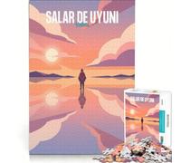Jigsaw Puzzles for Adults 1000 Pieces Salar De Uyuni, Educational Toy, Difficult Hard, Wishlist with Santa Claus 38x52cm