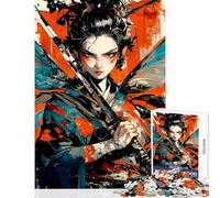 Jigsaw Puzzles for Adults 1000 Pieces Samurai Fly Family Game Enhance Memory Toy Wall Decor Improving Love between Couples (38x26cm)