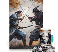 Jigsaw Puzzles for Adults 1000 Pieces Samurai Vs. Swordsman, Toy Wall Decor, Birthday Present, Enhance Love between Couples 38x26cm