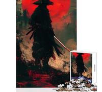Jigsaw Puzzles for Adults 1000 Pieces Samurai Warrior Educational Toy Great Gifts And Toys Brain Teaser Game Every Piece Is Unique - (Size 50x75cm)
