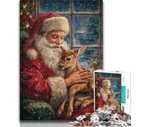 Jigsaw Puzzles for Adults 1000 Pieces Santa Claus, Fun Games,for Is Ideal As A Gift for The Whole Family for And 14 Years Old 38x26cm