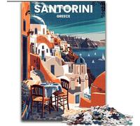 Jigsaw Puzzles for Adults 1000 Pieces Santorini Greece Challenging To Complete But Fun And Humorous Unique Birthday And Gifts (50x75cm) 1000pcs