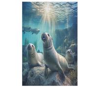 Jigsaw Puzzles for Adults 1000 Pieces Seal Wooden Puzzle Relaxing Game Brain Teasers 78×53cm