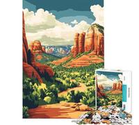 Jigsaw Puzzles for Adults 1000 Pieces Sedona Red Rocks Arizona Nature for Birthday, Chrismas Analysis And Logic Educational Toy for And from 14 Years And over (38x26cm)