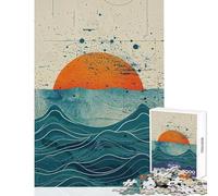 Jigsaw Puzzles for Adults 1000 Pieces Serene Sea Orb Family Game Enhance Memory Toy Wall Decor Improving Love between Couples (38x26cm)